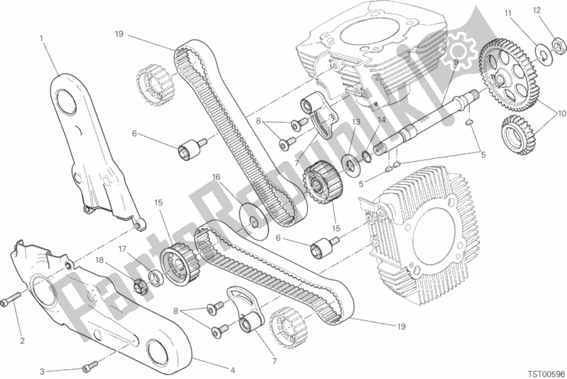 All parts for the Timing System of the Ducati Monster 797 Plus 2019